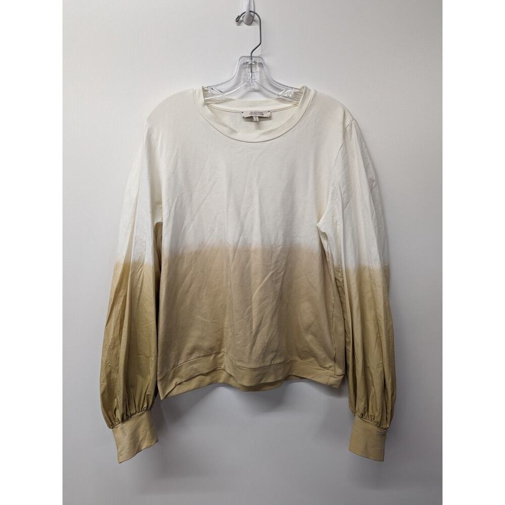 DOROTHEE SCHUMACHER Women's Sweatshirt Crew Neck Color Block Size 4 US Large